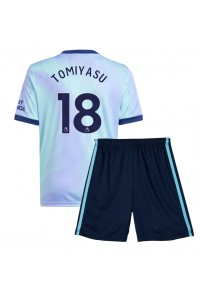 Fotbalové Dres Arsenal Takehiro Tomiyasu #18 Dětské Třetí Oblečení 2024-25 Krátký Rukáv (+ trenýrky)